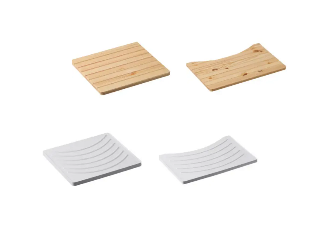 Set di 3 ciotole per lavabo, 12 litri, rettangolare, colore antracite, in plastica stabile, Made in EU